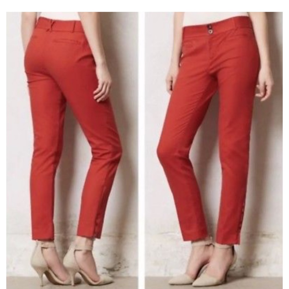 Anthropologie Charlie pants in rust